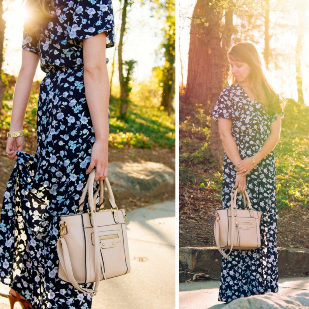 Blue Floral Maxi Dress